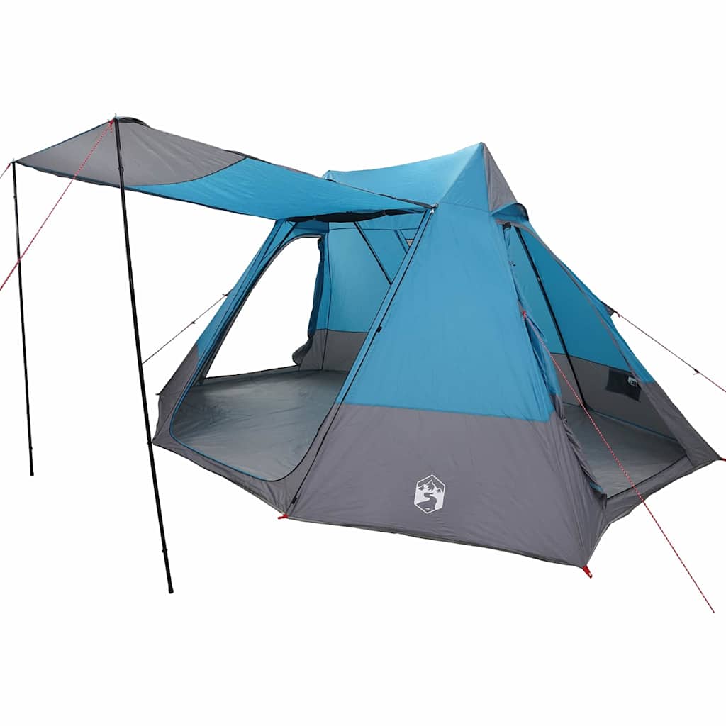 Tienda de campaña VidaXL con techo con almacenaje tafetán azul 482 x 360 x 227 cm