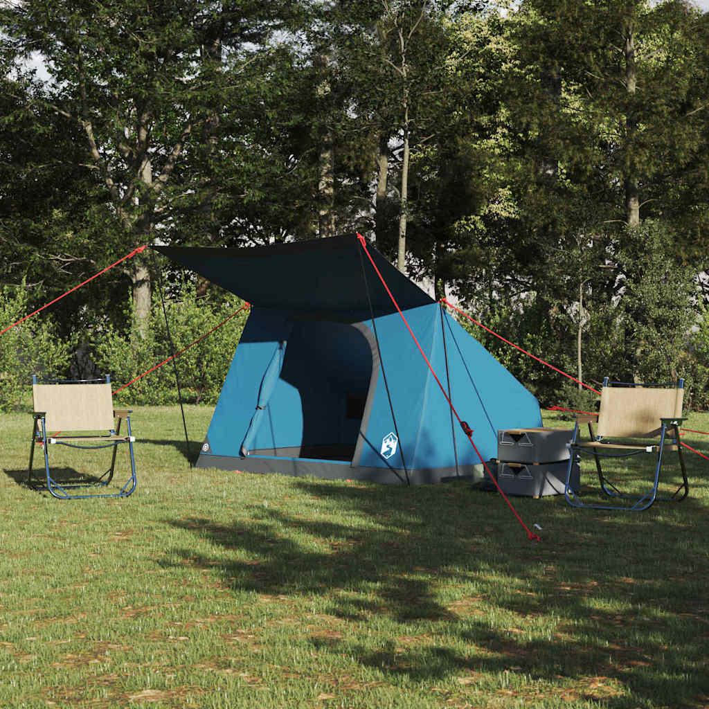 Tenda da campeggio VidaXL con tetto con ripostiglio blu 223 x 163 x 130 cm taffetà