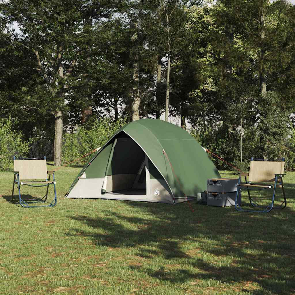 Tienda de campaña VidaXL con techo con almacenaje tafetán verde 275 x 230 x 140 cm