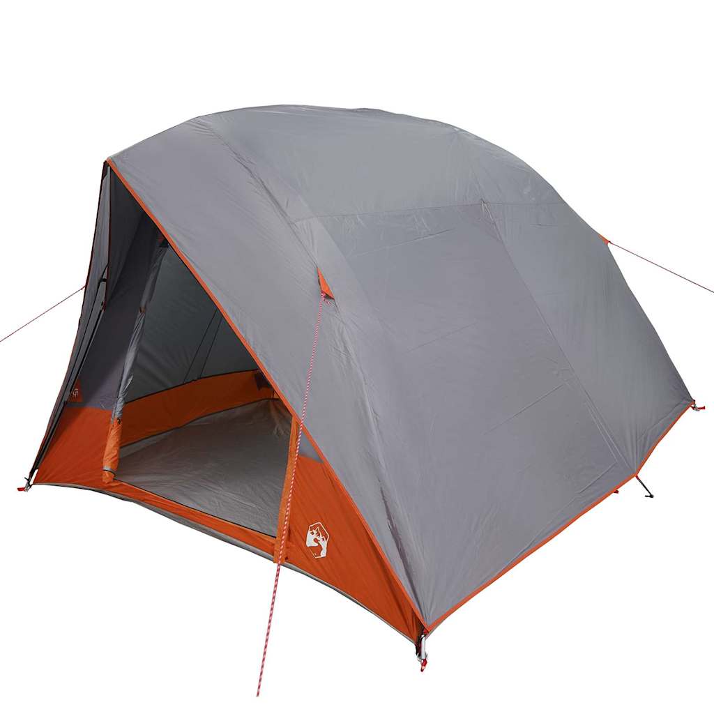 Tenda da campeggio VidaXL con tetto grigio e arancione 275 x 230 x 140 cm taffetà