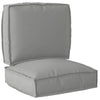 Vidaxl pallet kussen set 2 pcs grijs oxford stof