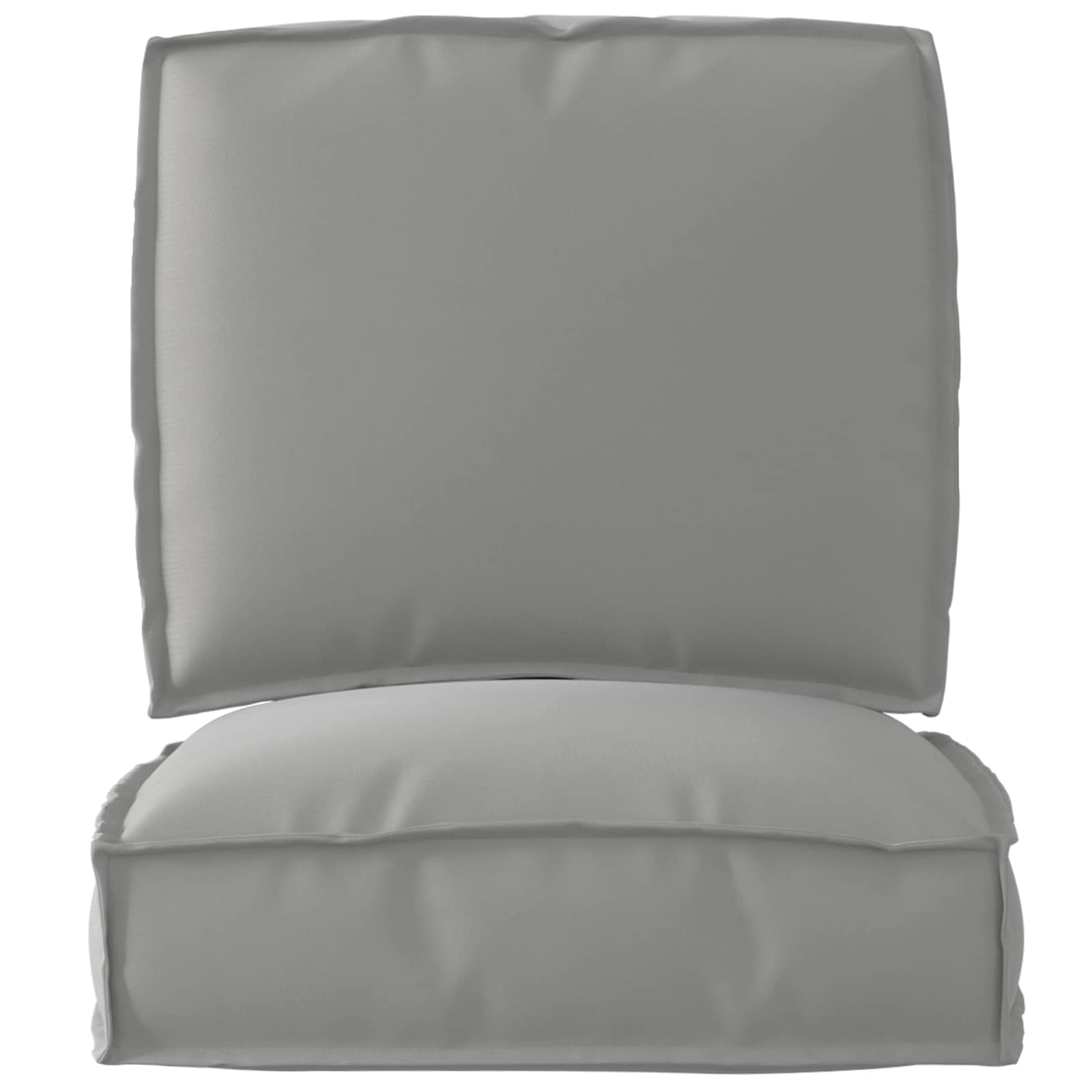 Juego cojines palet VidaXL 2uds tela oxford gris