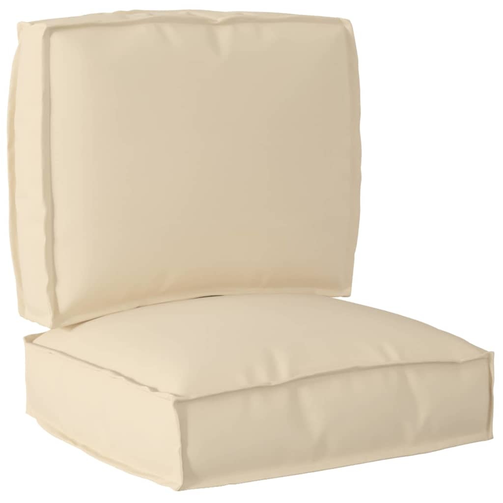 Juego cojines palé VidaXL 2uds tela oxford beige