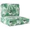 VidaXL juego de cojines para palé 2 piezas estampado de hojas verdes 100 x 40 x 8 cm