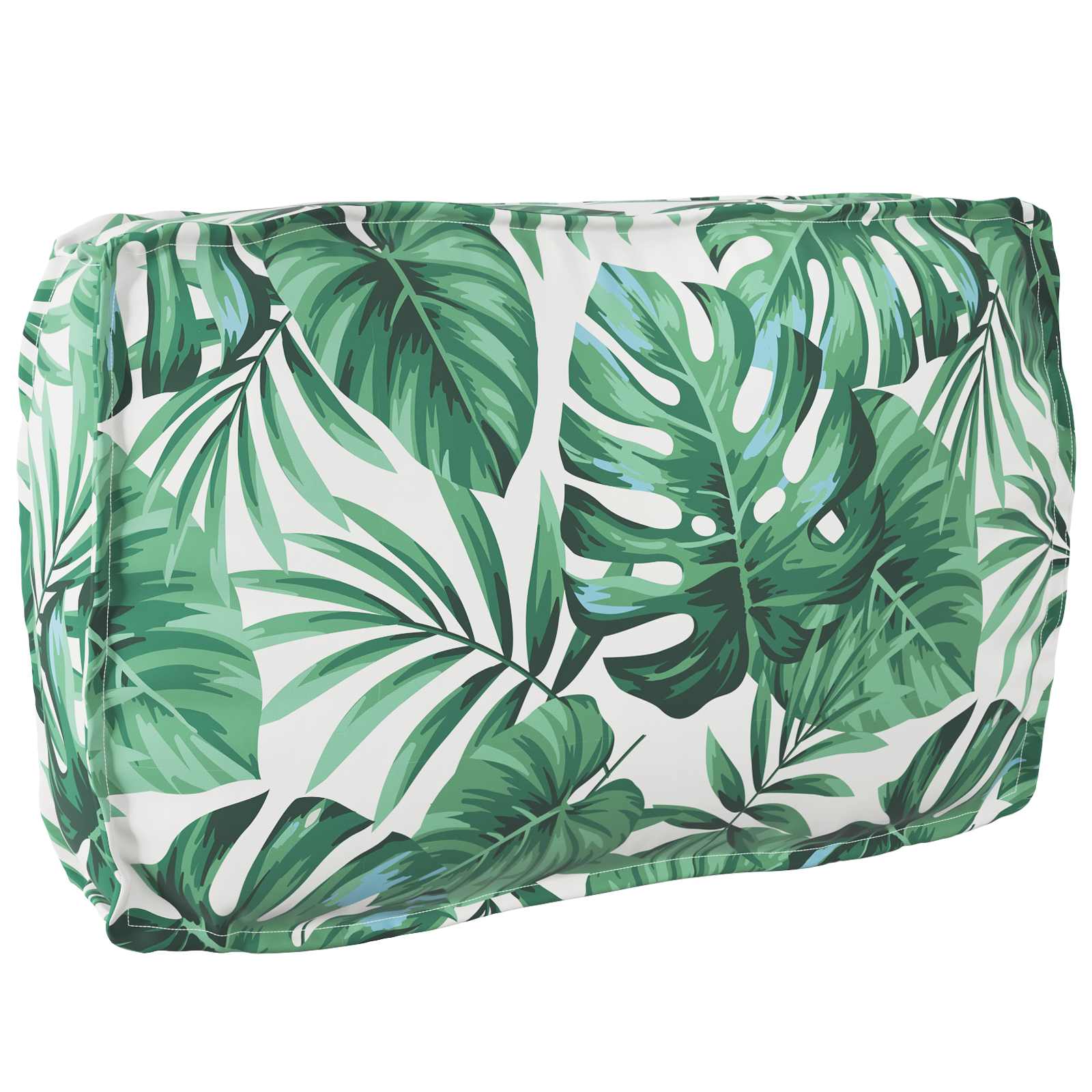 VidaXL juego de cojines para palé 2 piezas estampado de hojas verdes 100 x 40 x 8 cm