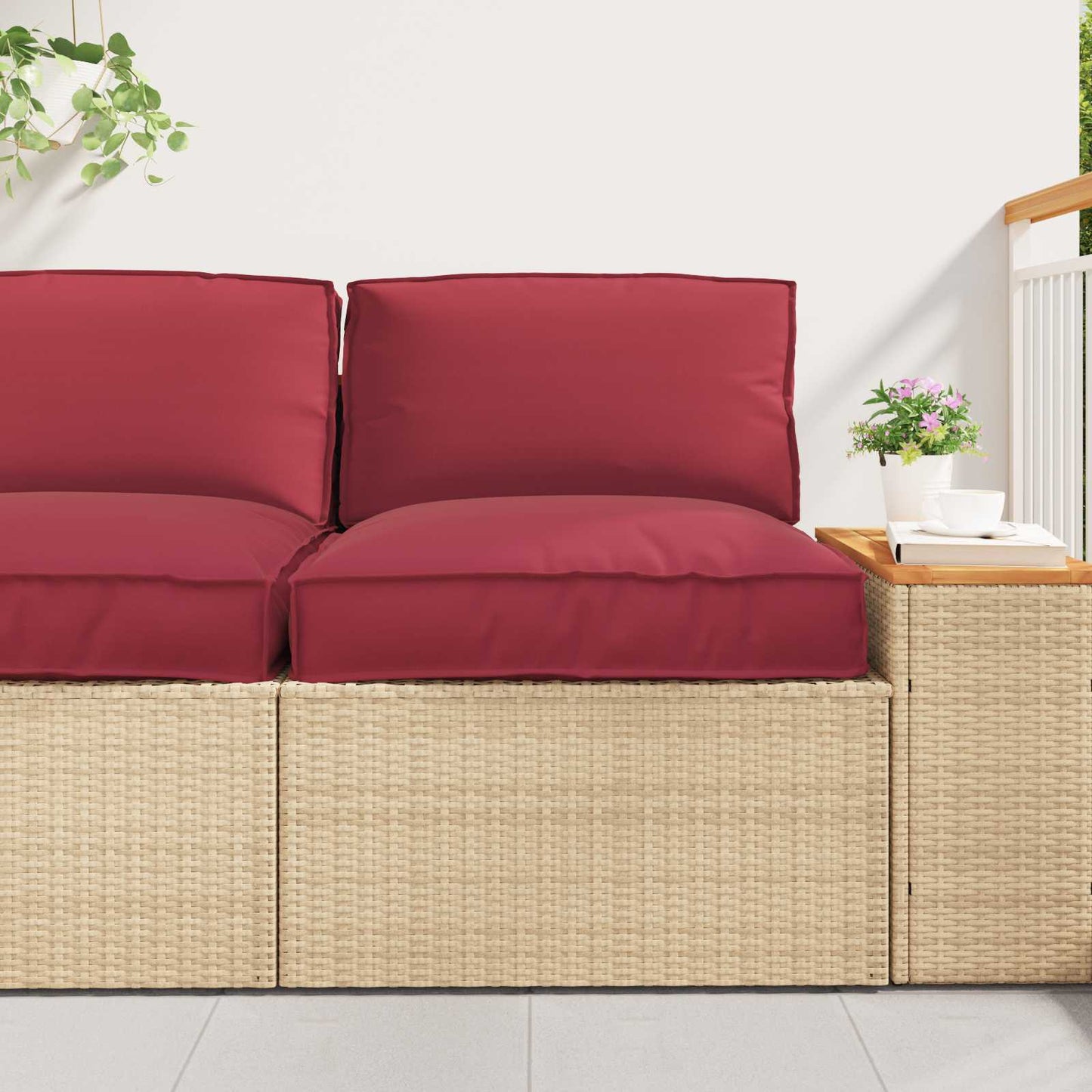 Set di cuscini per pallet VidaXL 2 pezzi in tessuto oxford color crema