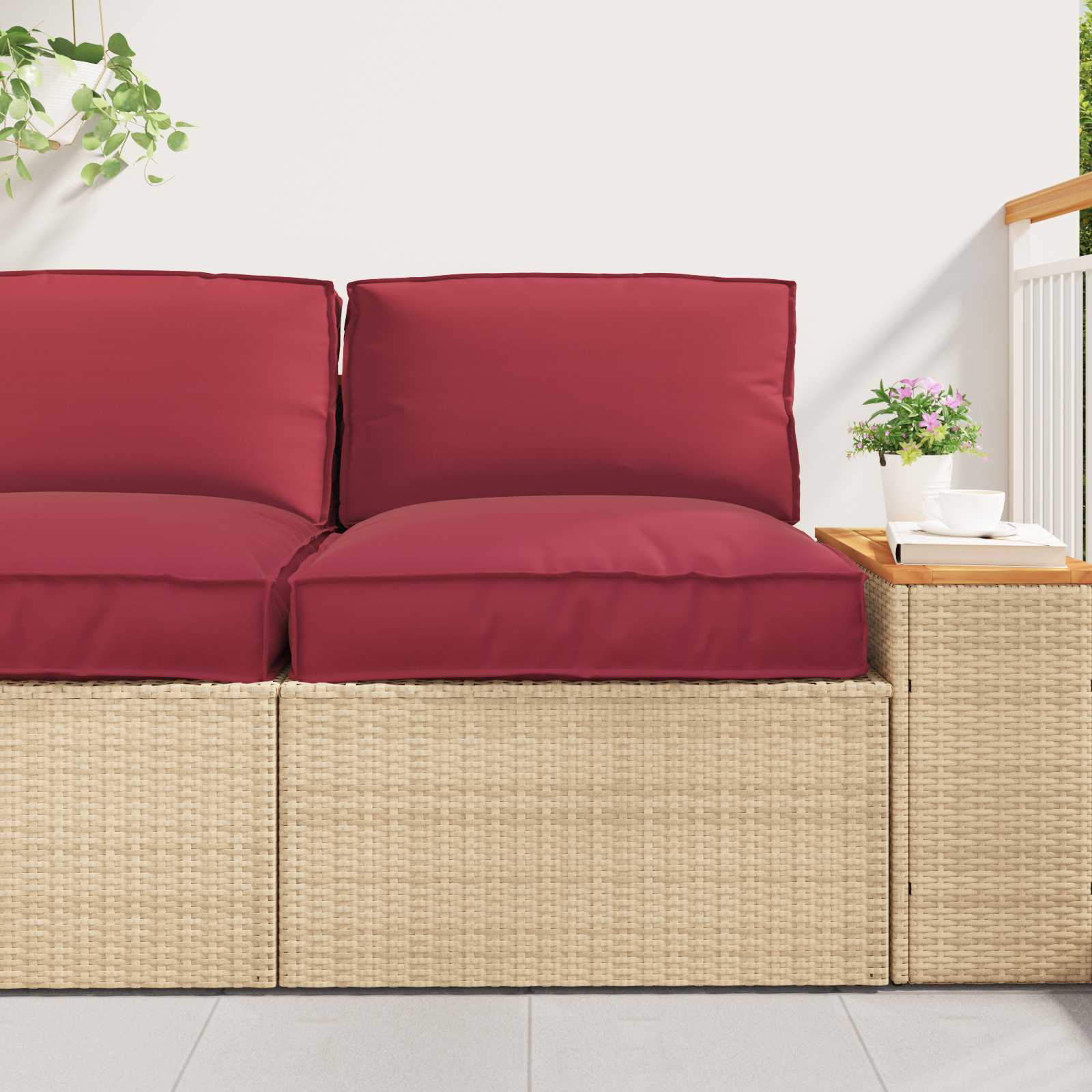 Set di cuscini per pallet VidaXL 2 pezzi in tessuto oxford color crema