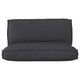 Set di cuscini per pallet VidaXL 2 pezzi in tessuto oxford nero