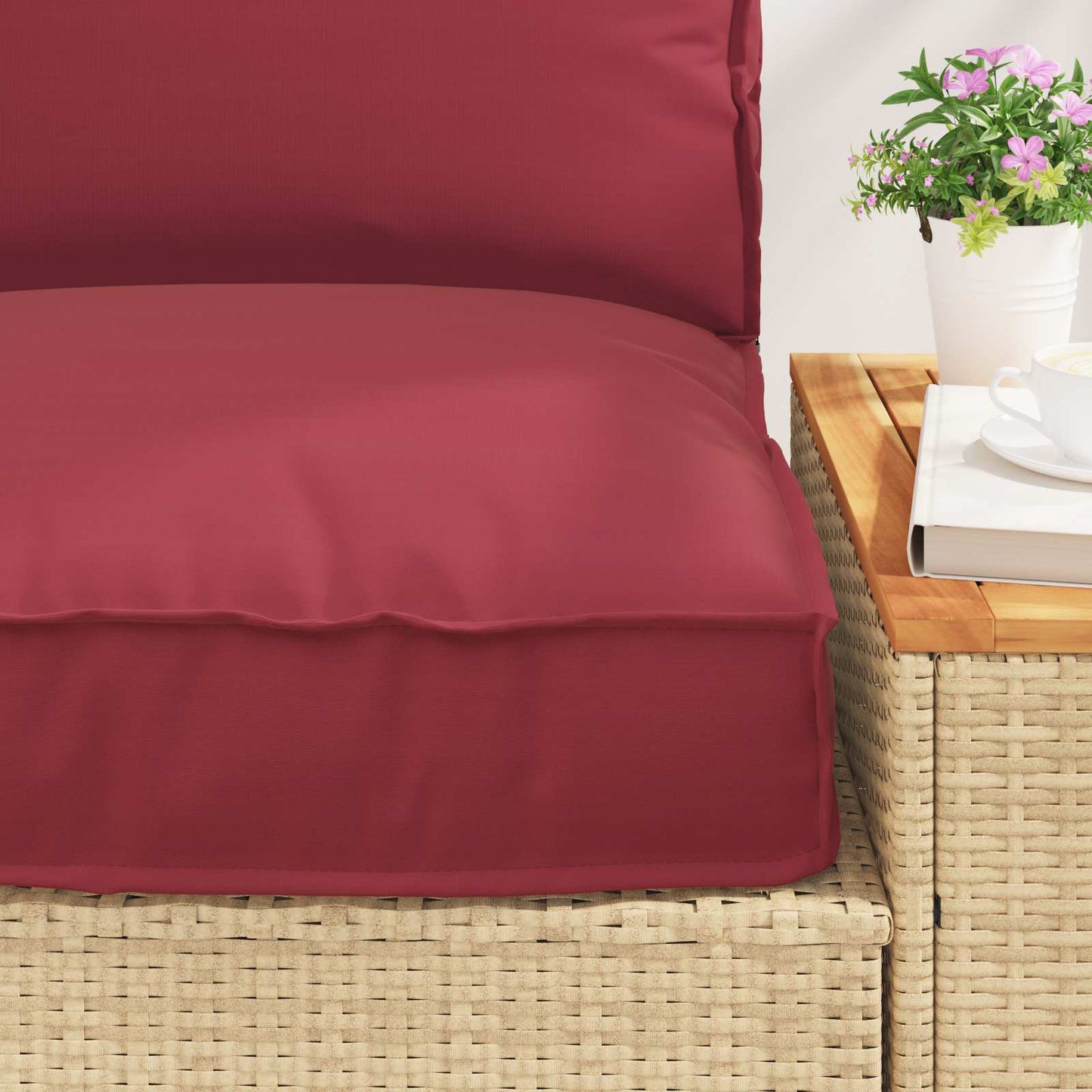 Set di cuscini per pallet VidaXL 2 pezzi in tessuto oxford color talpa