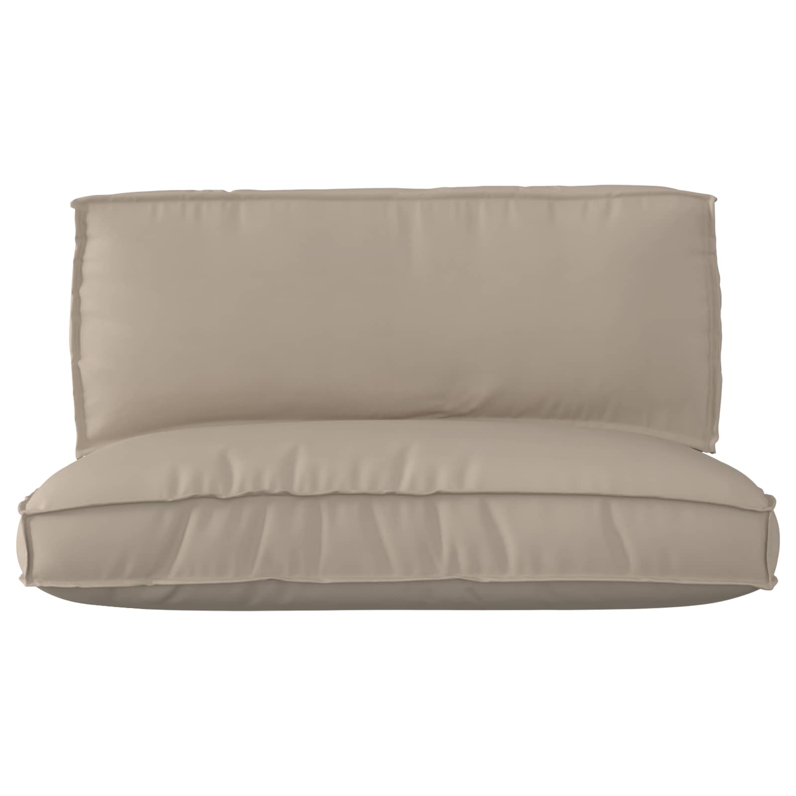 Vidaxl pallet kussen set 2 pcs taupe oxford stof
