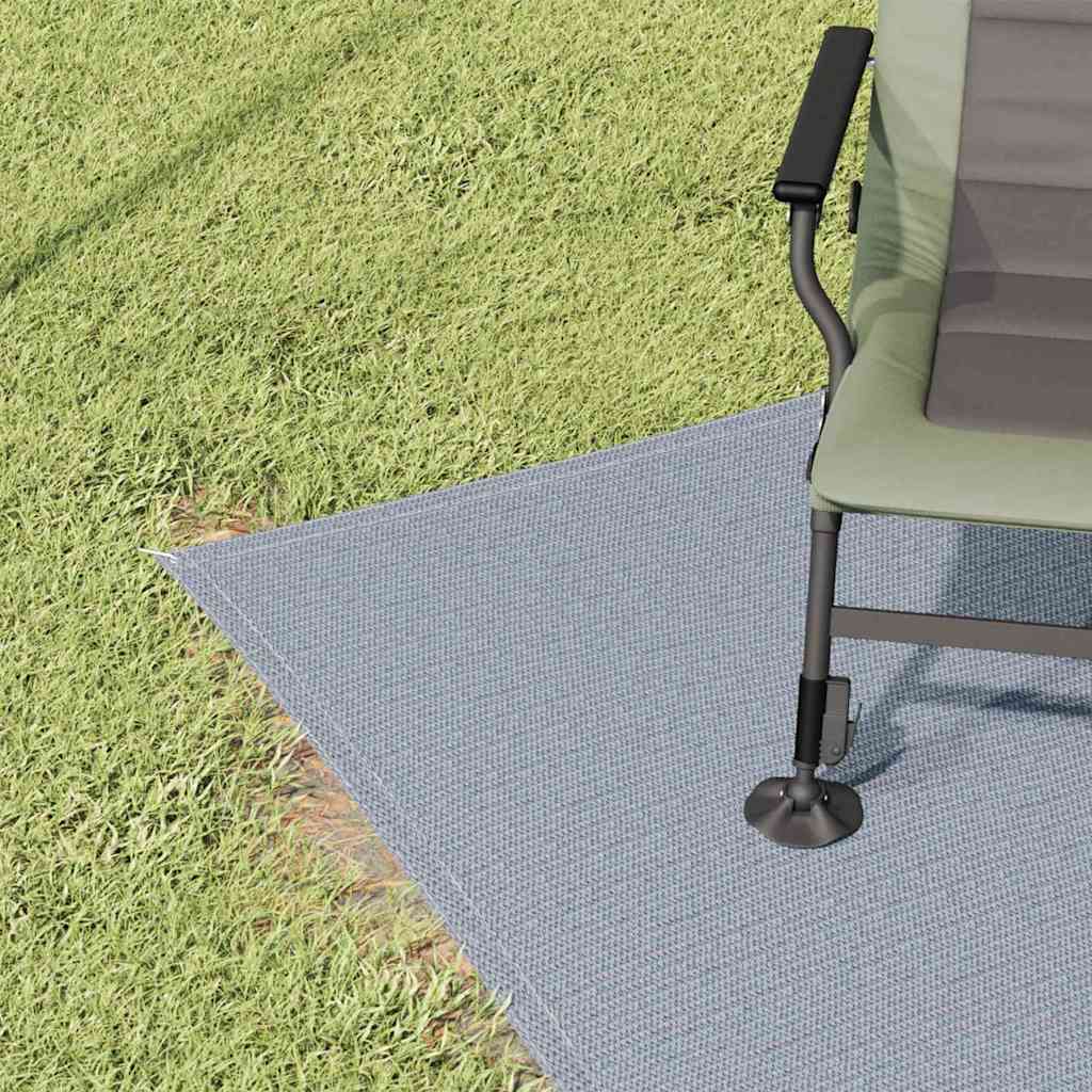 Alfombra de tienda vidaxl azul y gris 200 x 200 cm polietileno