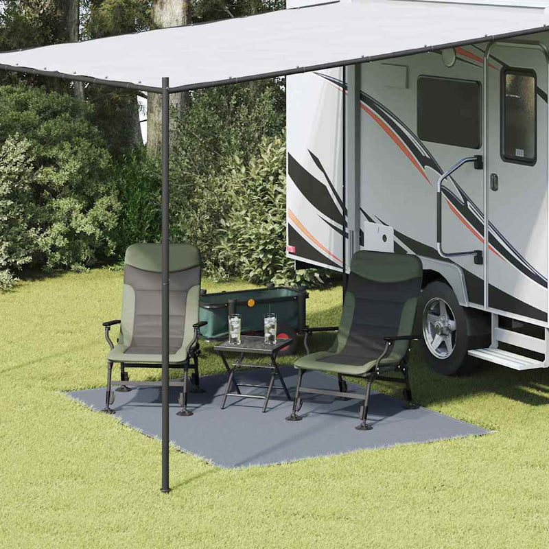 Tappeto per tenda Vidaxl blu e grigio 200 x 250 cm in polietilene