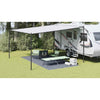 Tappeto per tenda Vidaxxl blu e grigio 500 x 250 cm in polietilene