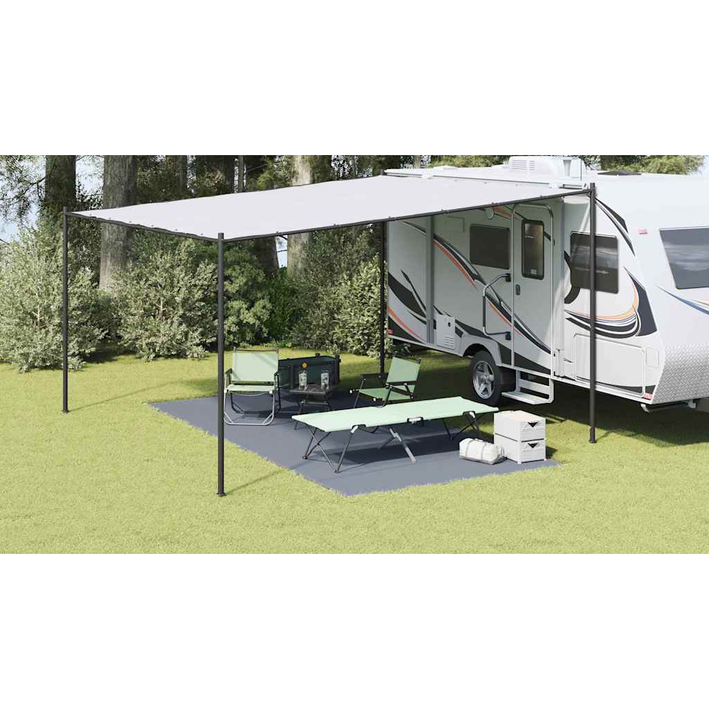 Tappeto per tenda Vidaxxl blu e grigio 500 x 250 cm in polietilene