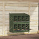 Nido para gallinas VidaXL con 8 compartimentos en metal verde oliva