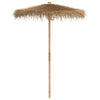 Sombrilla tiki vidaXL con dosel de hoja de plátano 180 cm bambú
