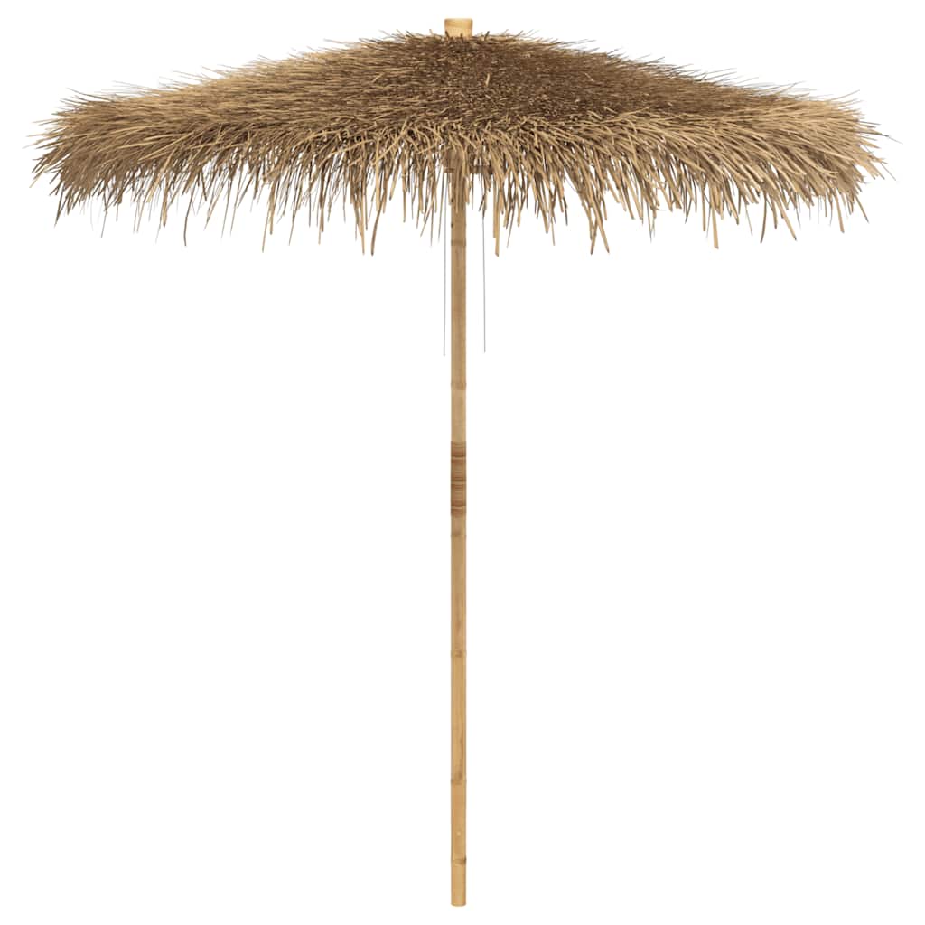 Sombrilla tiki VidaXL con dosel de hoja de plátano 240 cm bambú