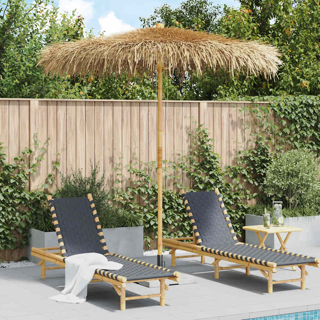 Ombrello tiki VidaXL con baldacchino in foglie di banano 240 cm bambù