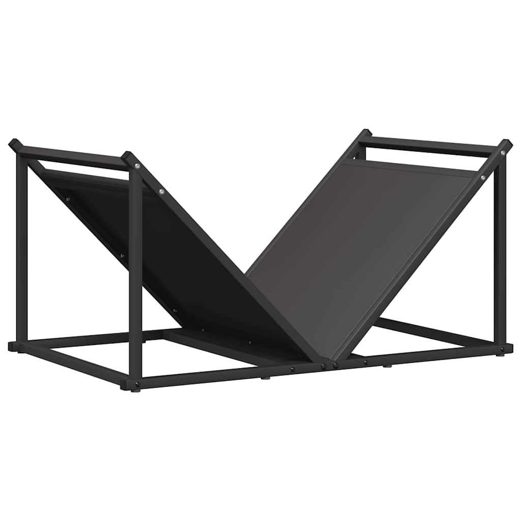 Portalegna Vidaxx 70x43x34,5 cm in acciaio laminato a freddo nero