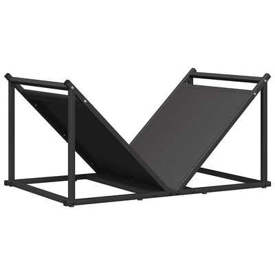 Vidaxl brandhoutrek 70x43x34,5 cm koudgewalst staal zwart