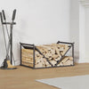 Portalegna Vidaxx 70x43x34,5 cm in acciaio laminato a freddo nero