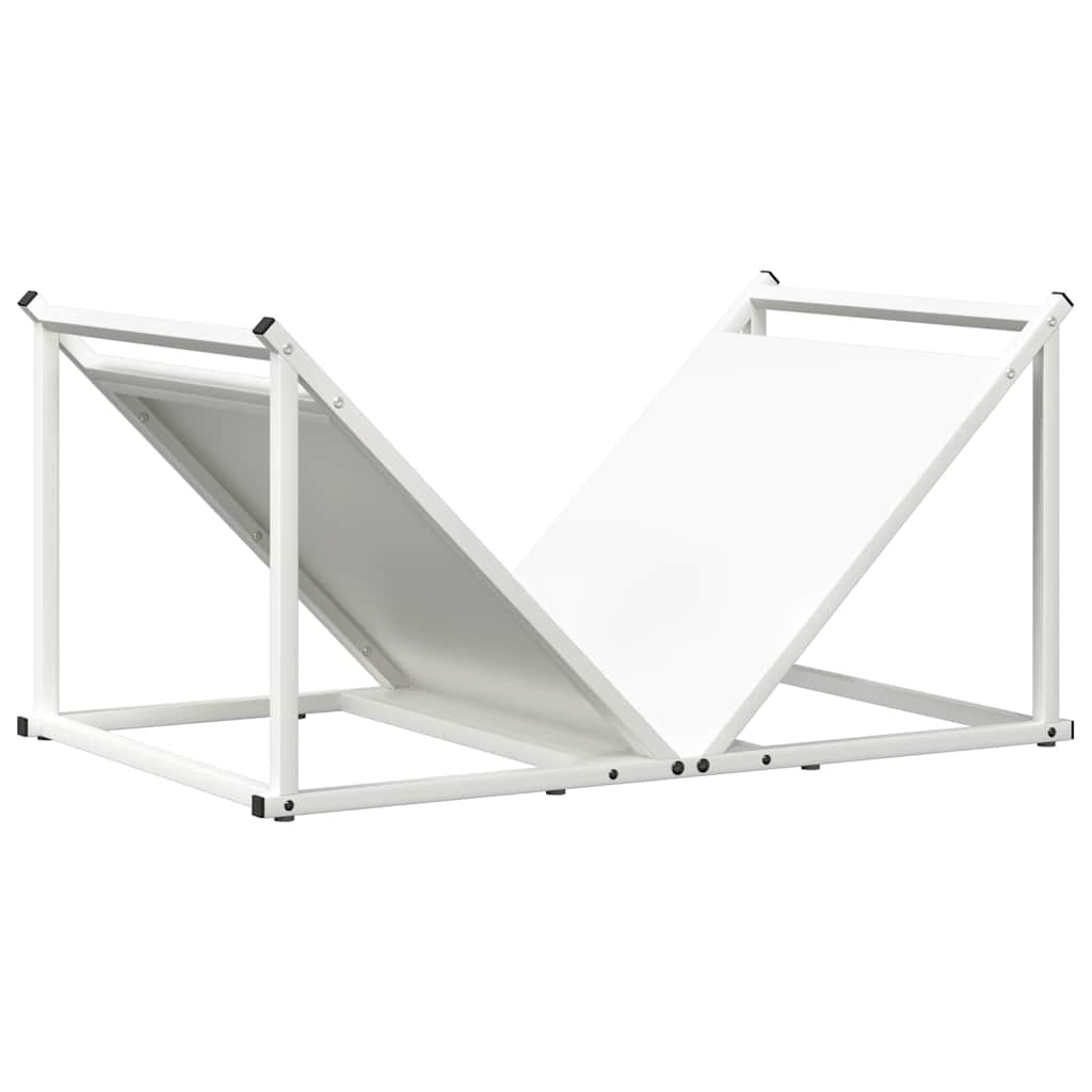 Portalegna Vidaxx 70x43x34,5 cm in acciaio laminato a freddo bianco