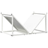 Vidaxl brandhoutrek 70x43x34,5 cm koudgewalst staal wit