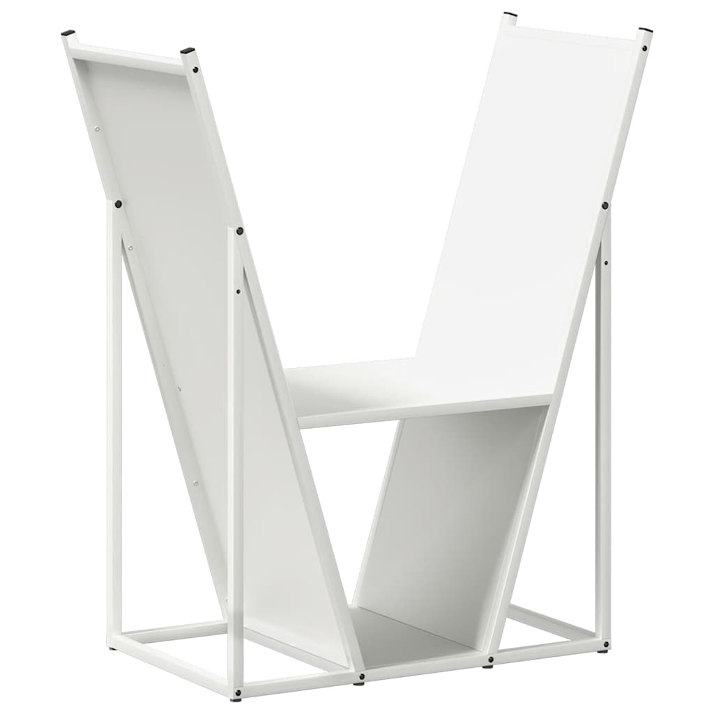 Portalegna Vidaxx 69,5x35x81 cm in acciaio laminato a freddo bianco
