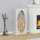 Vidaxl brandhoutrek 50x23x100 cm koudgewalst staal wit