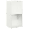 Vidaxl brandhoutrek 40x30x80 cm koudgewalst staal wit