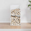 Vidaxl brandhoutrek 40x30x80 cm koudgewalst staal wit