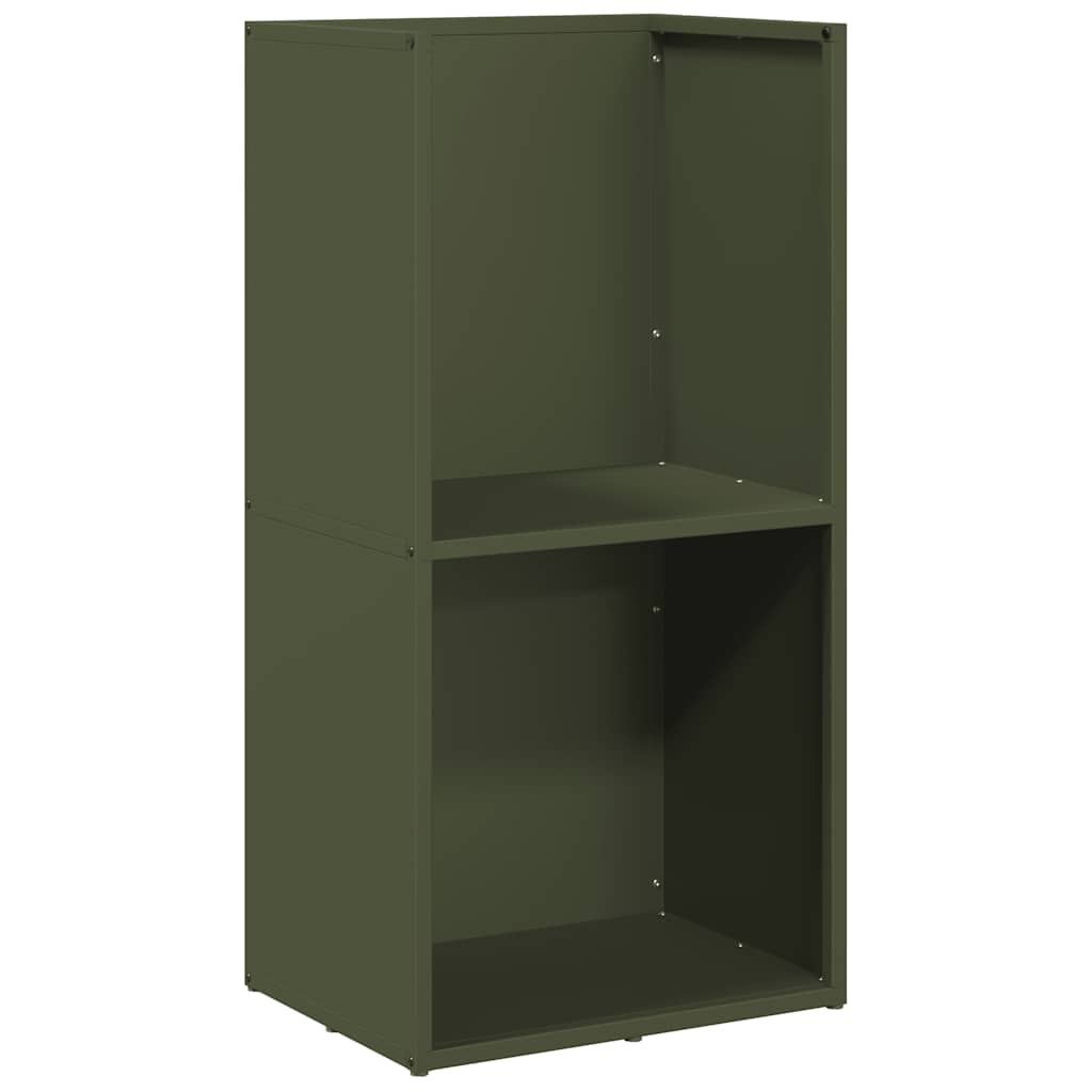 Portalegna Vidaxx 40x30x80 cm in acciaio laminato a freddo verde oliva