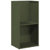 Vidaxl brandhoutrek 40x30x80 cm koudgewalst staal olijfgroen