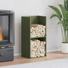 Portalegna Vidaxx 40x30x80 cm in acciaio laminato a freddo verde oliva