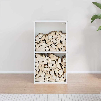 Vidaxx leñero 40x30x75 cm acero laminado en frío blanco