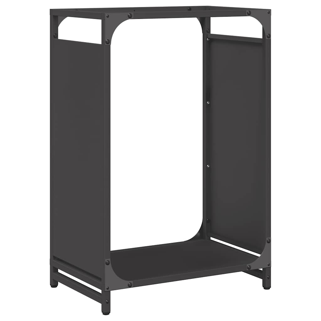 Portalegna Vidaxx 44x28x65 cm in acciaio laminato a freddo nero