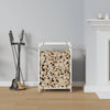 Vidaxl brandhoutrek 44x28x65 cm koudgewalst staal wit