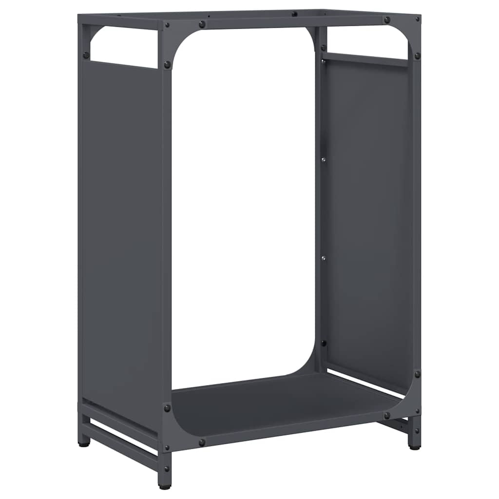 Portalegna VidaXL 44x28x65 cm in acciaio laminato a freddo, antracite