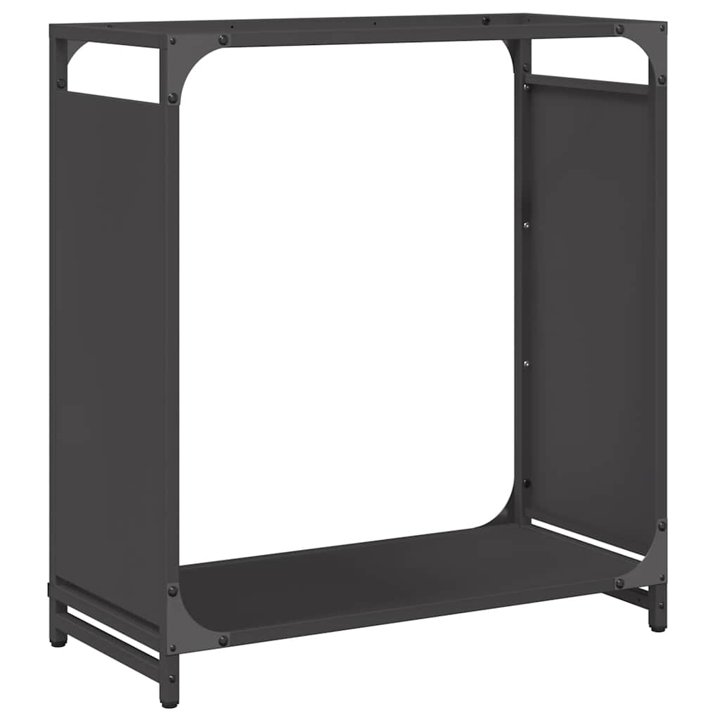Portalegna Vidaxx 60x28x65 cm in acciaio laminato a freddo nero