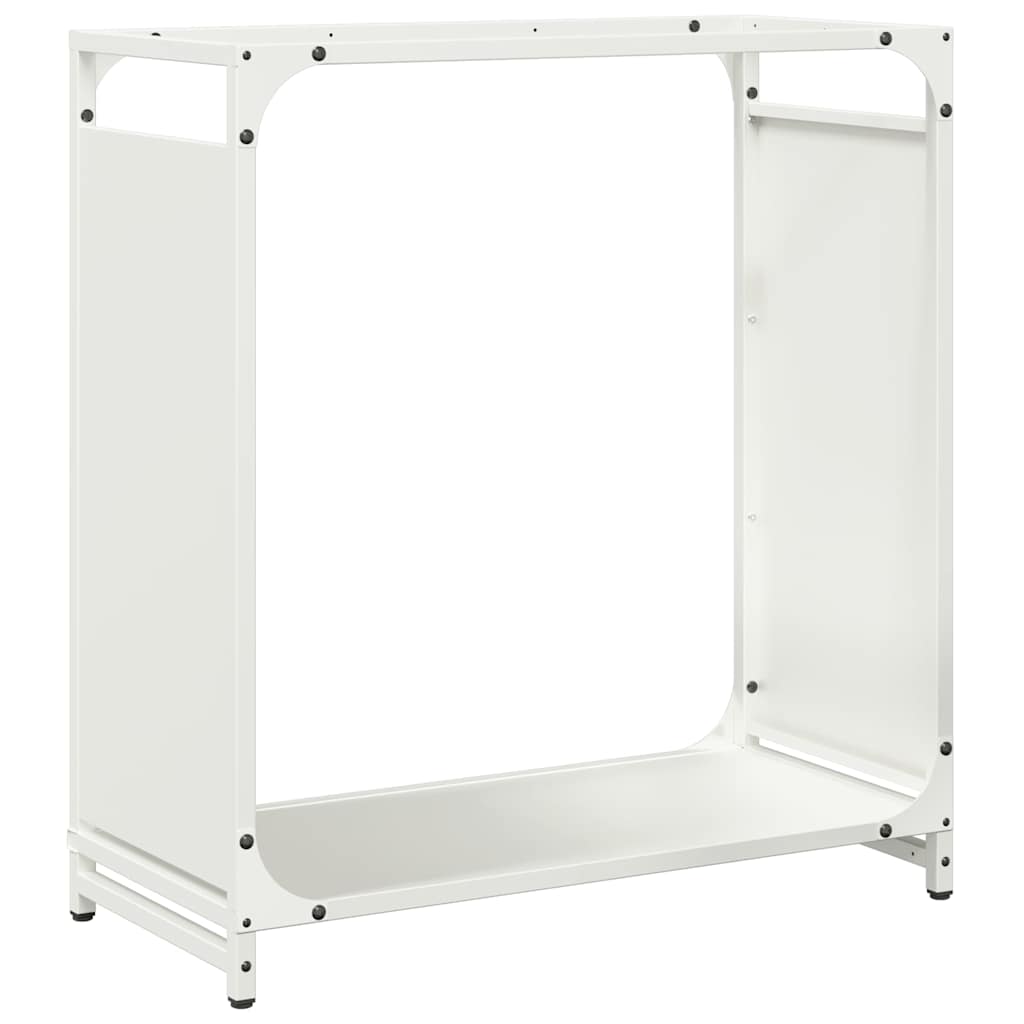 Portalegna Vidaxx 60x28x65 cm in acciaio laminato a freddo bianco