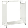 Vidaxl brandhoutrek 60x28x65 cm koudgewalst staal wit