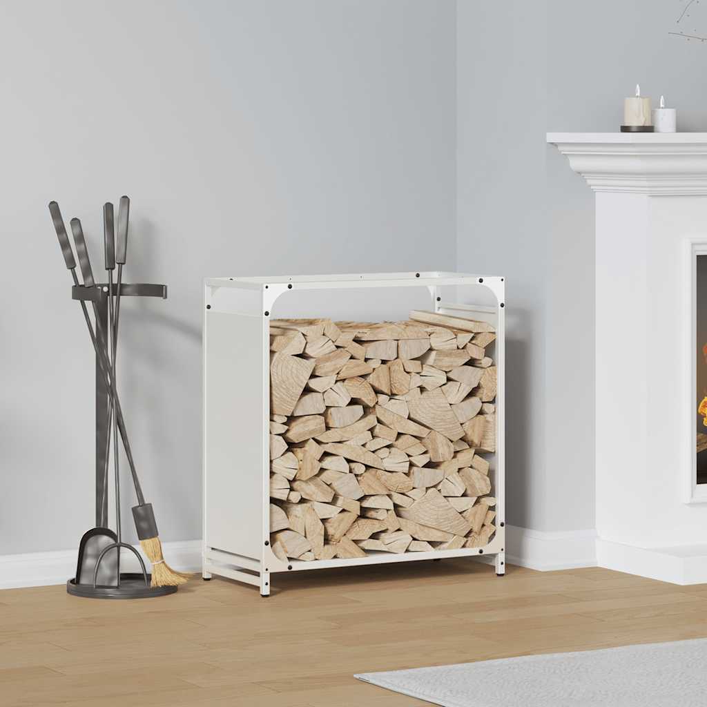 Vidaxl brandhoutrek 60x28x65 cm koudgewalst staal wit