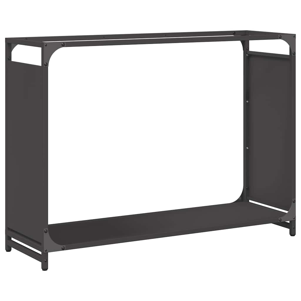 Portalegna Vidaxx 90x28x65 cm in acciaio laminato a freddo nero
