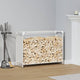 Vidaxx leñero 90x28x65 cm acero laminado en frío blanco