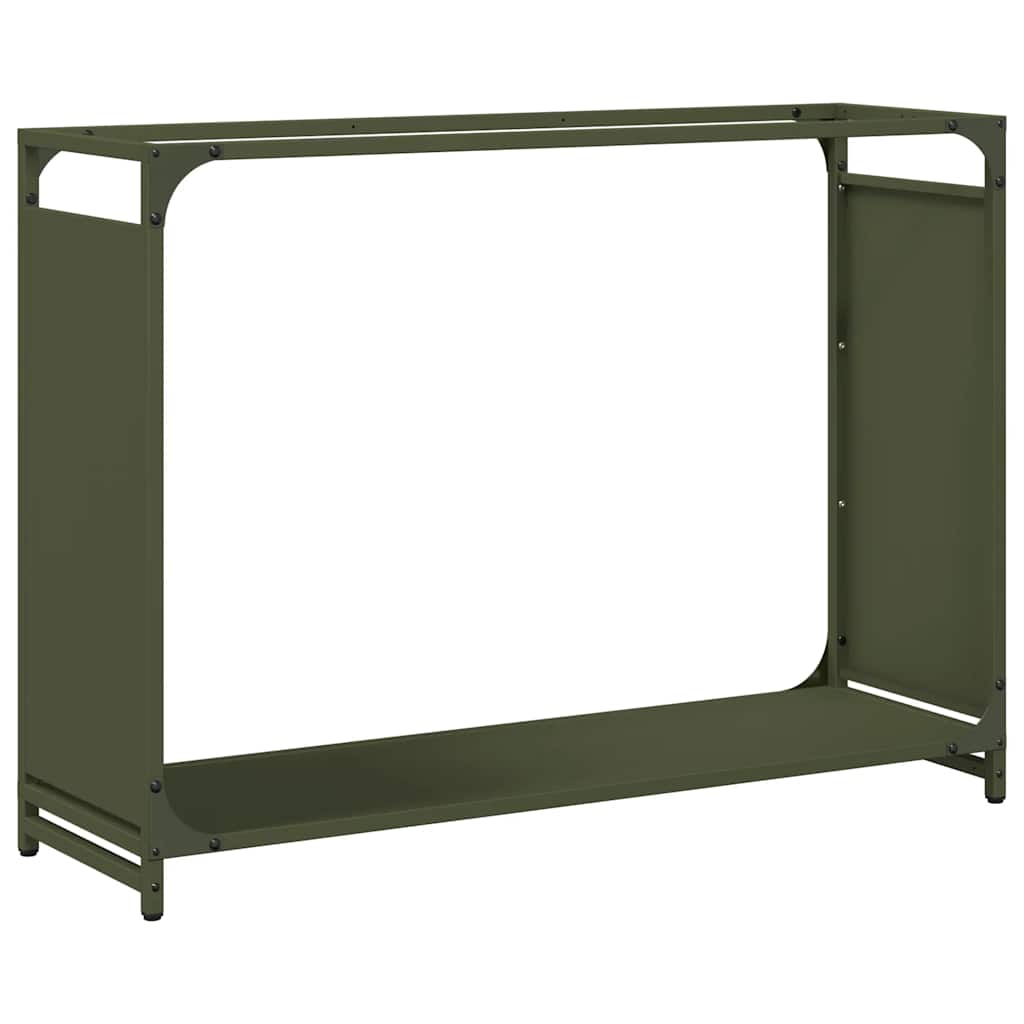 Vidaxx leñero 90x28x65 cm acero laminado en frío verde oliva