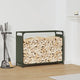 Vidaxx leñero 90x28x65 cm acero laminado en frío verde oliva