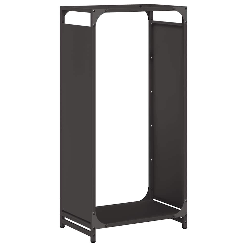 Portalegna Vidaxx 44x28x90 cm in acciaio laminato a freddo nero