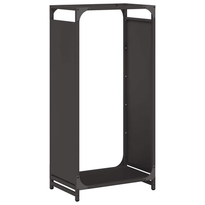 Vidaxl brandhoutrek 44x28x90 cm koudgewalst staal zwart