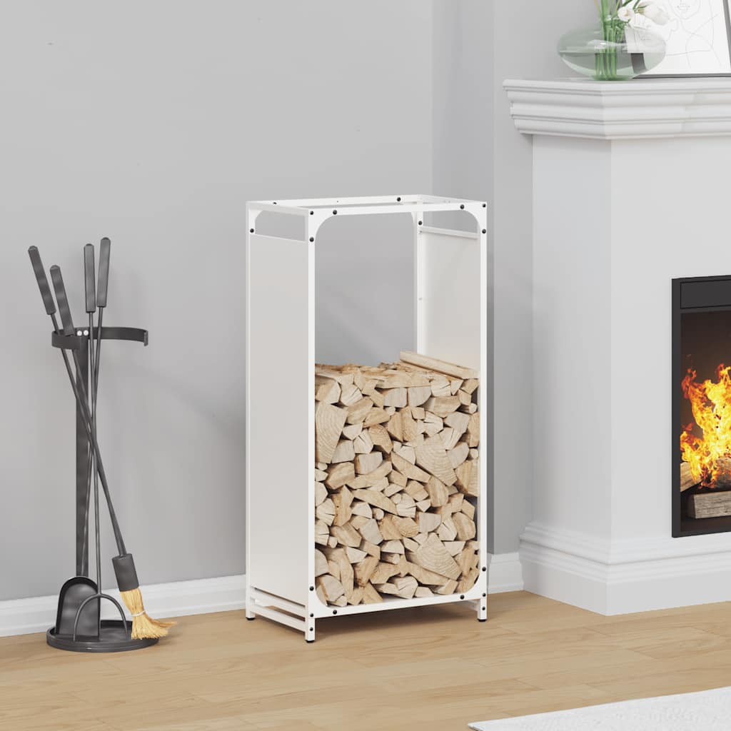 Vidaxl brandhoutrek 44x28x90 cm koudgewalst staal wit
