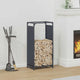 Portalegna VidaXL 44x28x90 cm in acciaio laminato a freddo, antracite